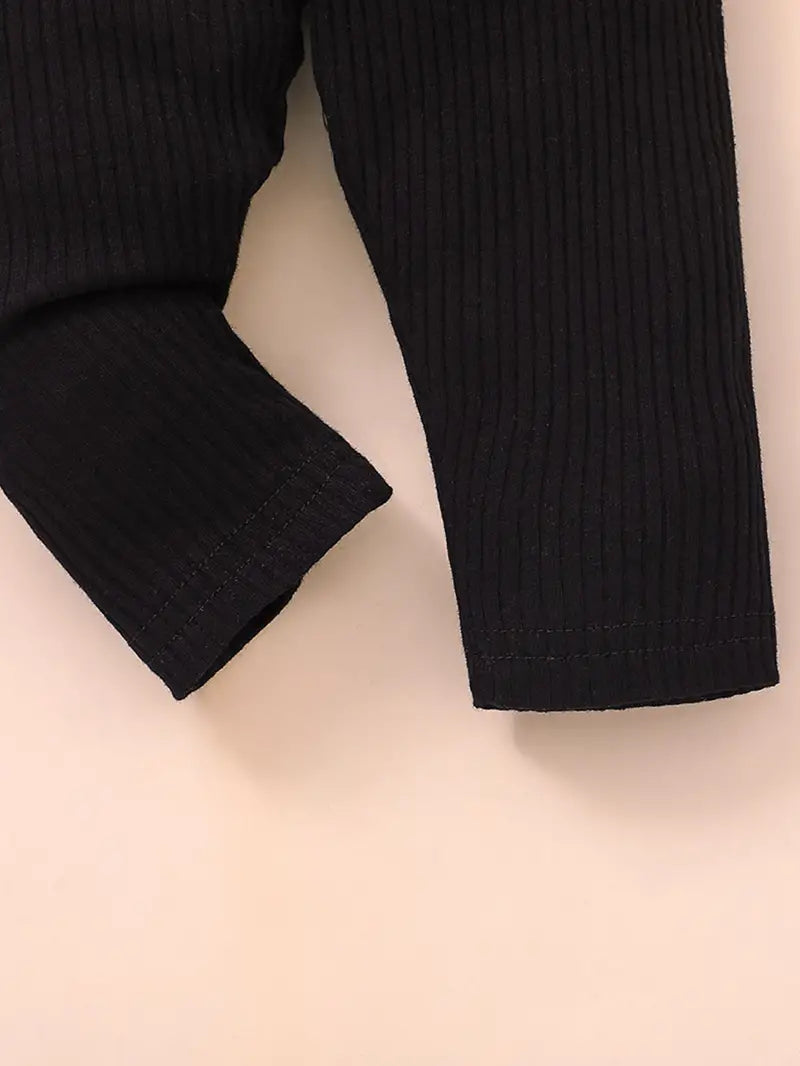 Baby Girls Solid Ribbed Leggings