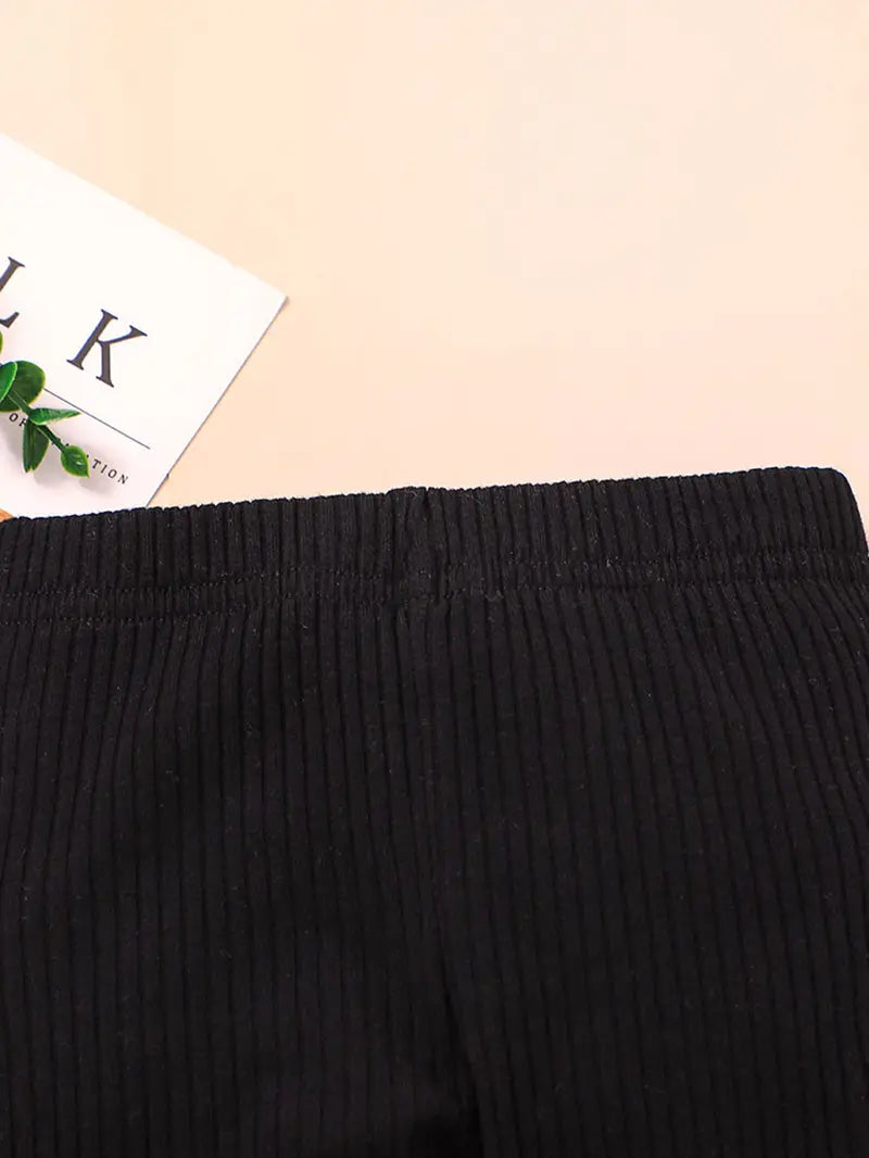 Baby Girls Solid Ribbed Leggings